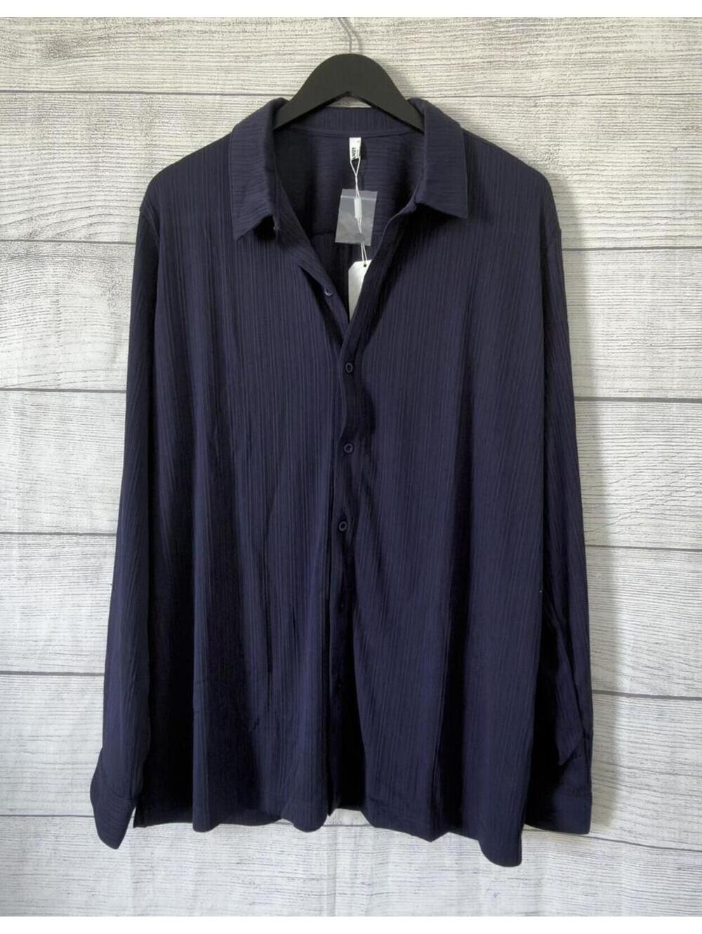 COOFANDY Blue Long Sleeve Wrinkle Free Stretch Button Down Shirt Men Size XL
